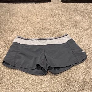 Gray Lululemon Shorts with Logo